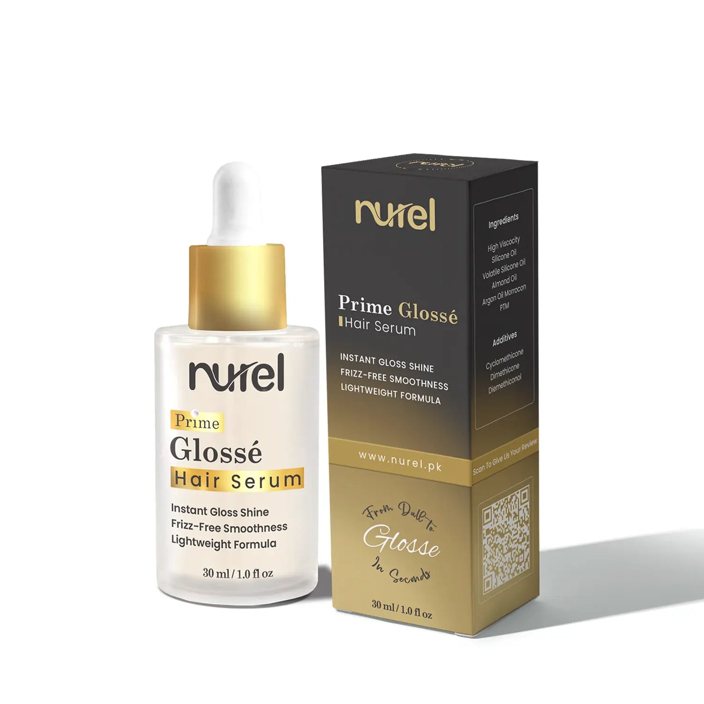 Prime Glossé Hair Serum - Instant shine, smoothness & frizz free