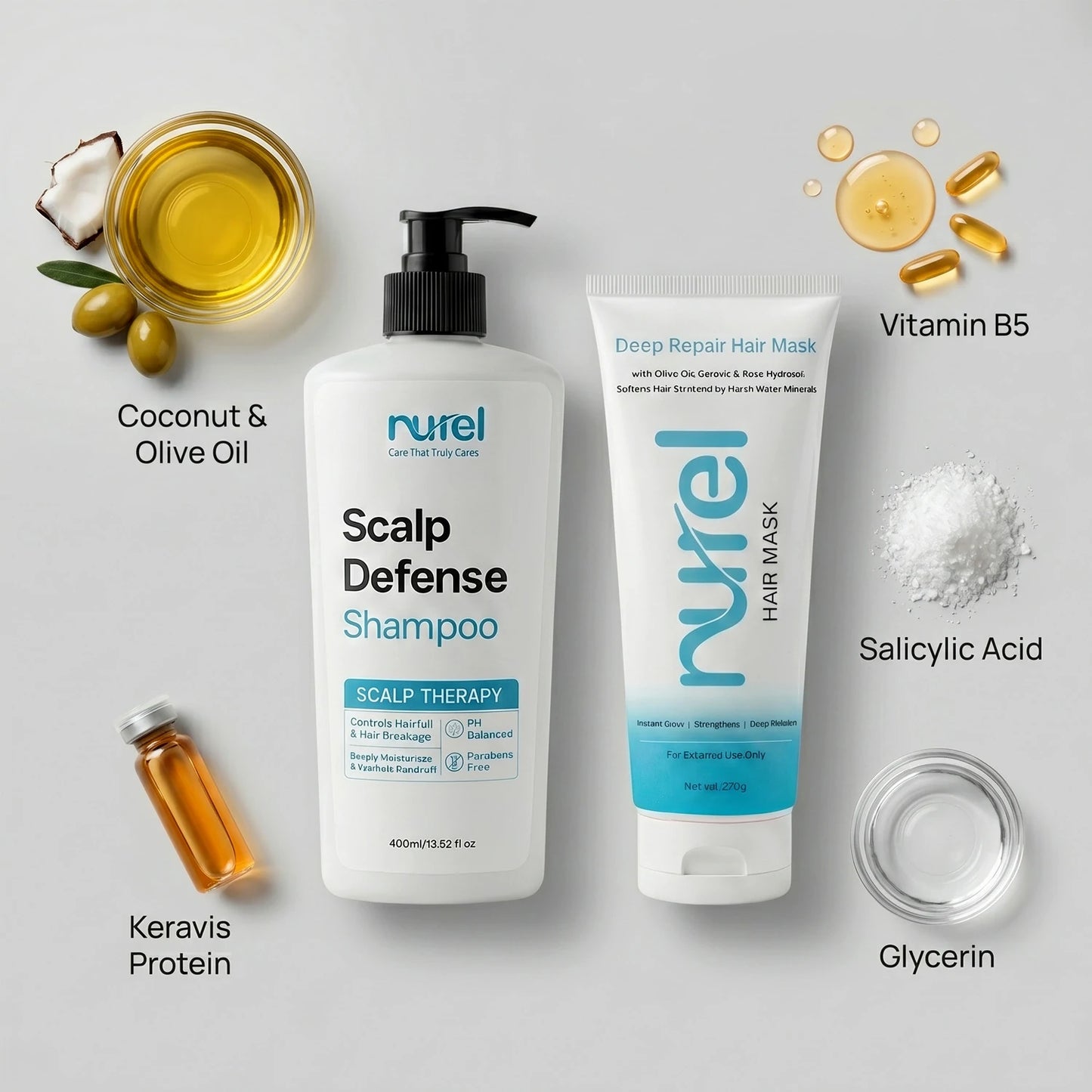 Dry & Damaged Hair Repair Family Pack | Shampoo + Mask (Value Pack)