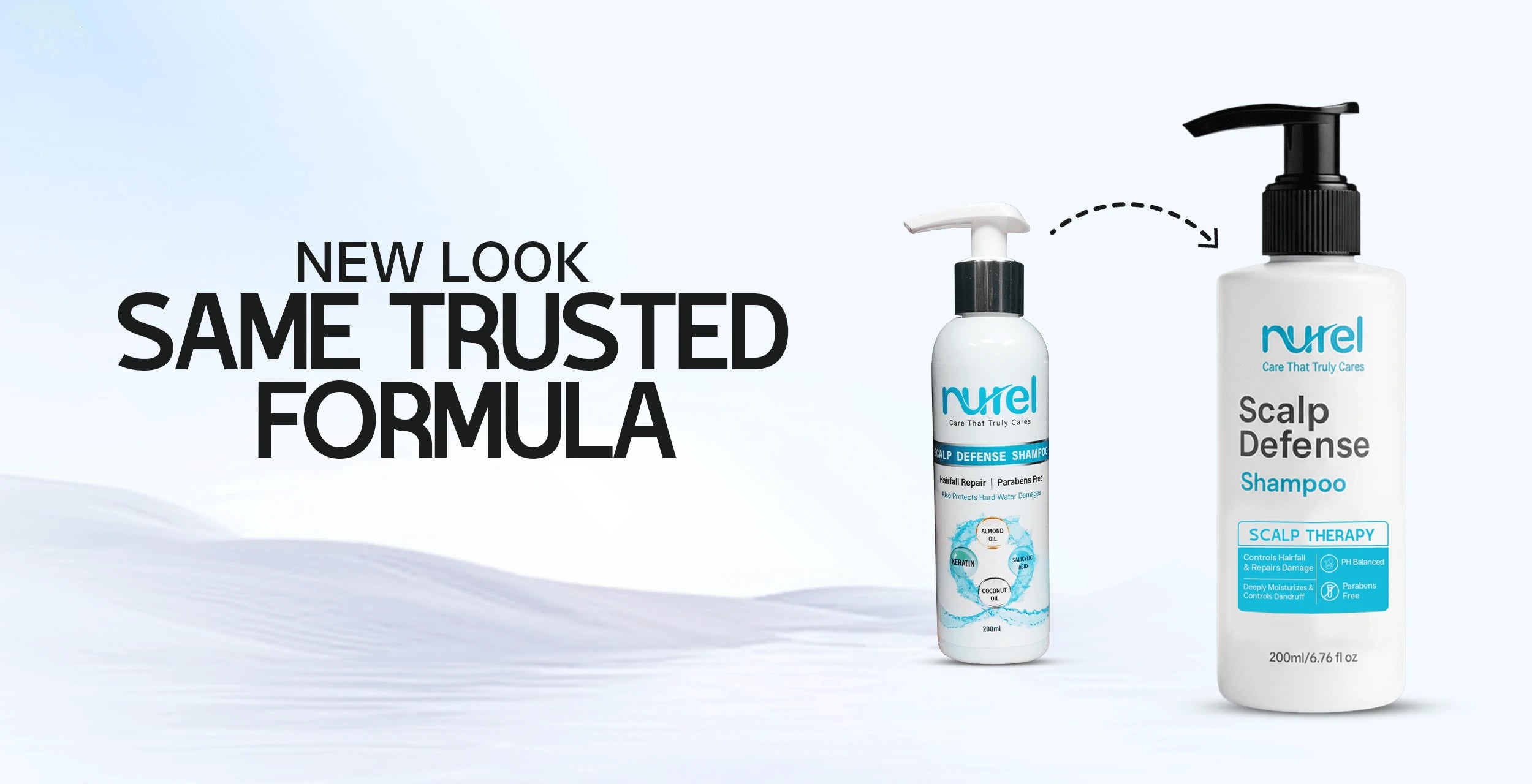 Nurel Shampoo Packging Change Hero Banner