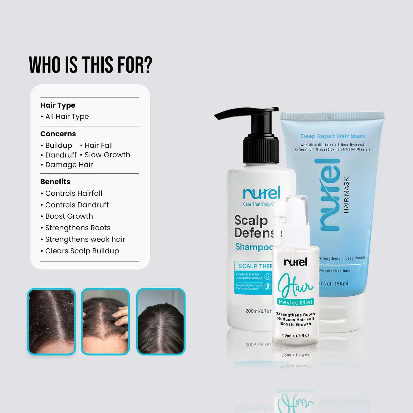 Nurel Hair Repair & Regrowth Trio